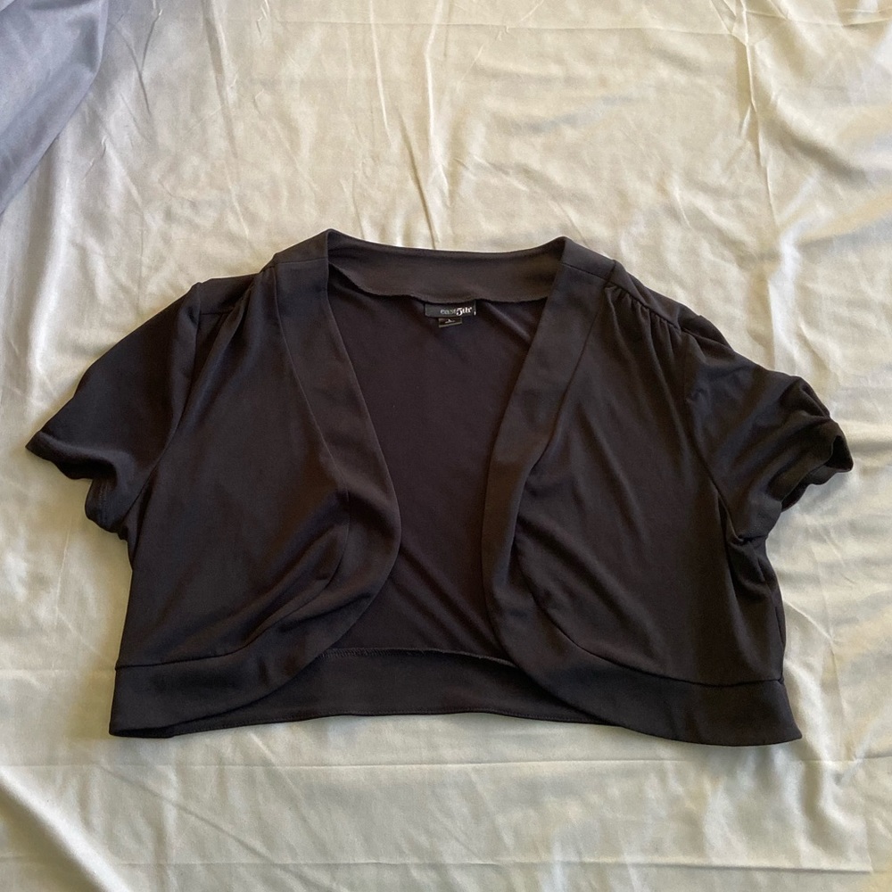 East5th Black Cropped Jacket